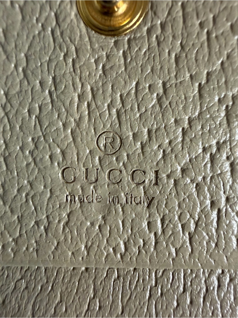 Gucci Beige GG Canvas and Champagne Leather Mini Wallet with Gold Horsebit - Picture 4 of 7